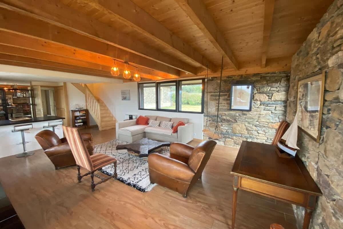 Large Farmhouse With Garden And Sea View For 8 People Locquenole Exteriör bild
